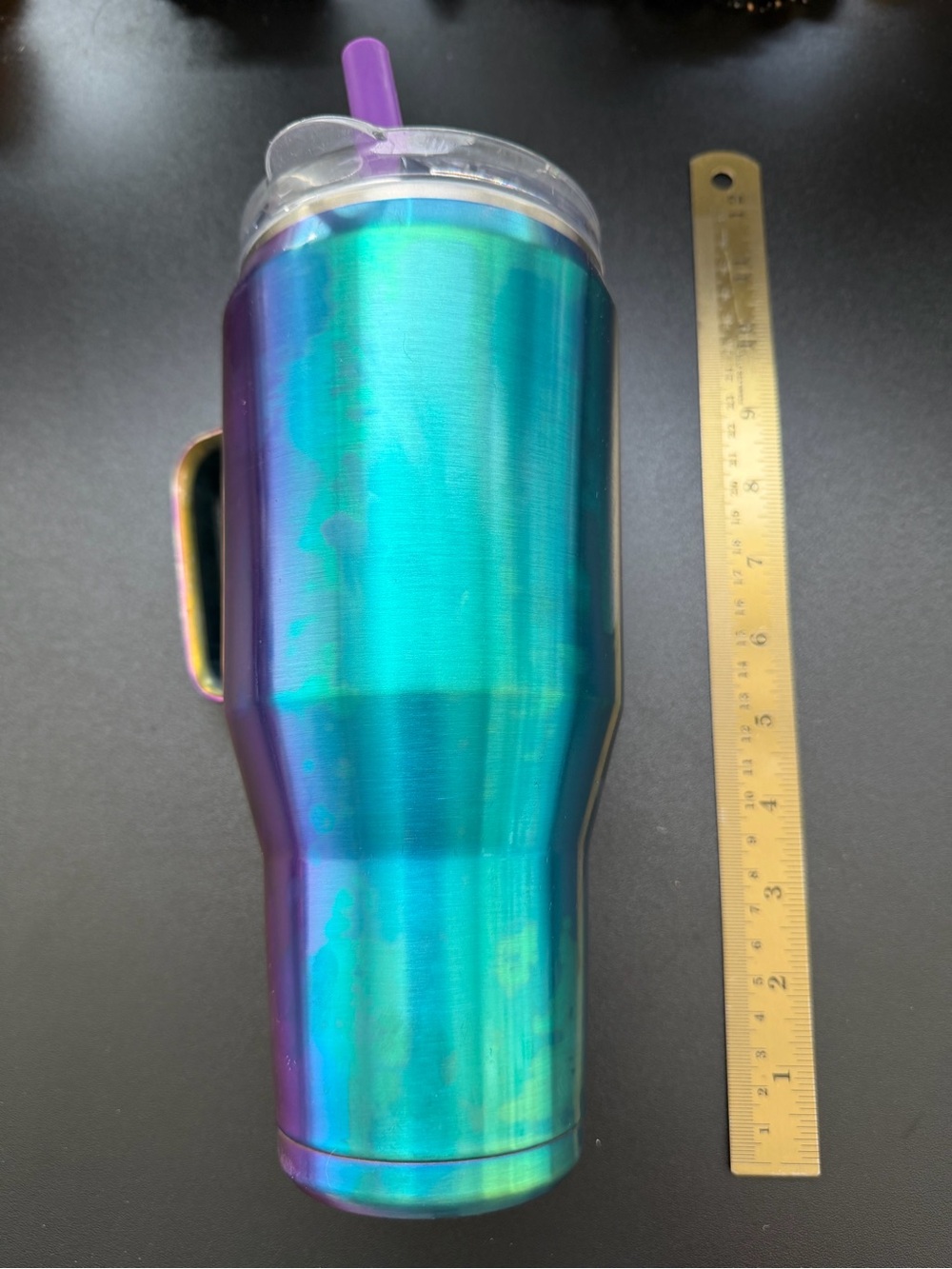 NWOT Large Capacity Insulated Tumbler Stainless Steel Rainbow Cup 40oz Straw